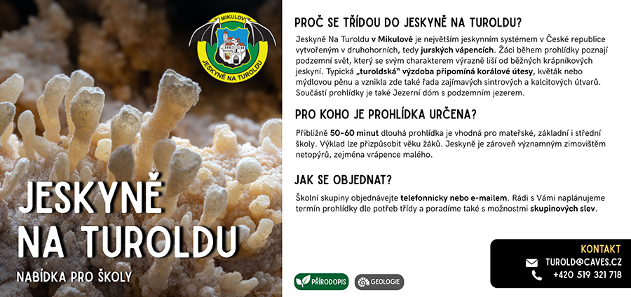 Jeskyně Na Turoldu – pro školy